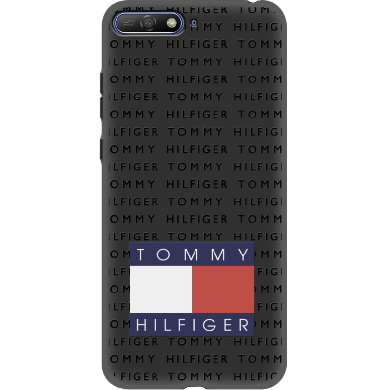 Черный чехол Uprint Huawei Y6 2018 Tommy Print