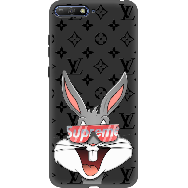 Черный чехол Uprint Huawei Y6 2018 looney bunny