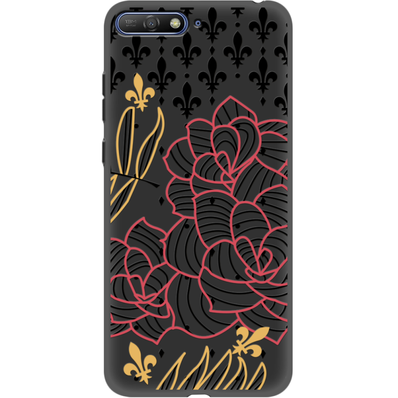 Черный чехол Uprint Huawei Y6 2018 FranceFlowers