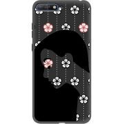 Черный чехол Uprint Huawei Y6 2018 Flower Hair