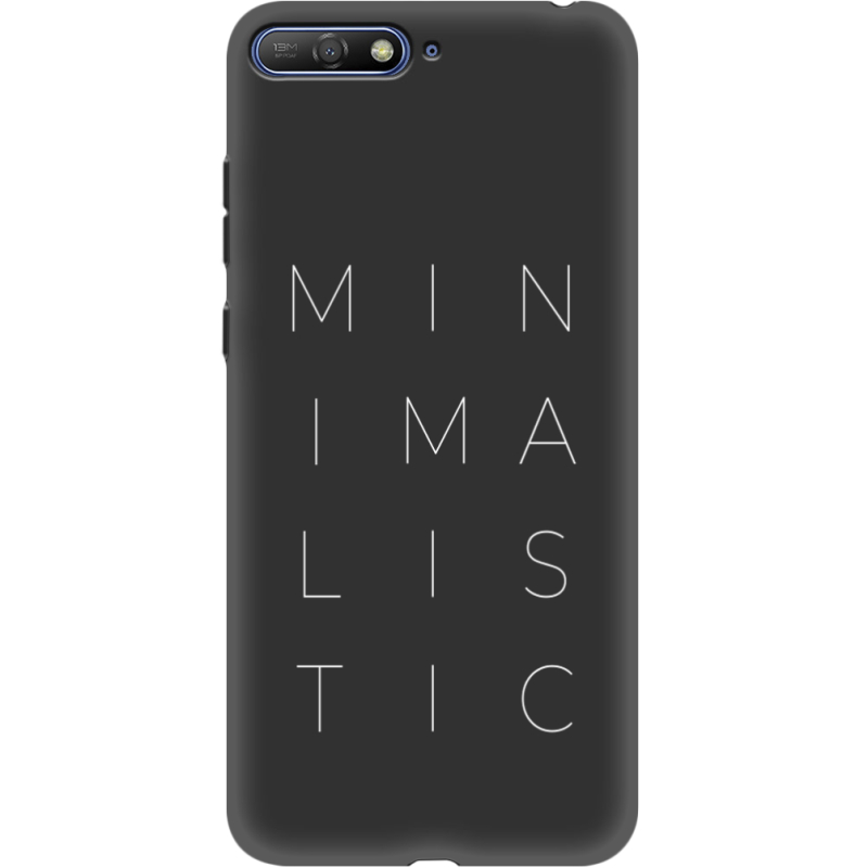 Черный чехол Uprint Huawei Y6 2018 Minimalistic