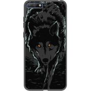 Черный чехол Uprint Huawei Y6 2018 Wolf