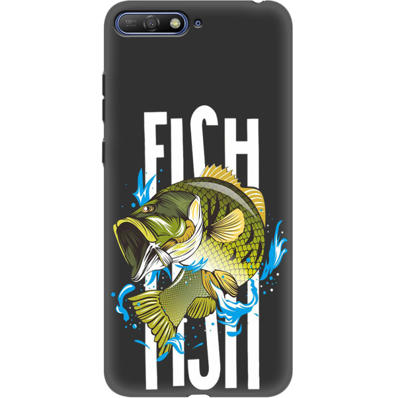 Черный чехол Uprint Huawei Y6 2018 Fish