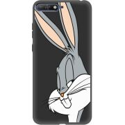 Черный чехол Uprint Huawei Y6 2018 Lucky Rabbit