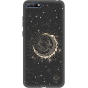 Черный чехол Uprint Huawei Y6 2018 Moon