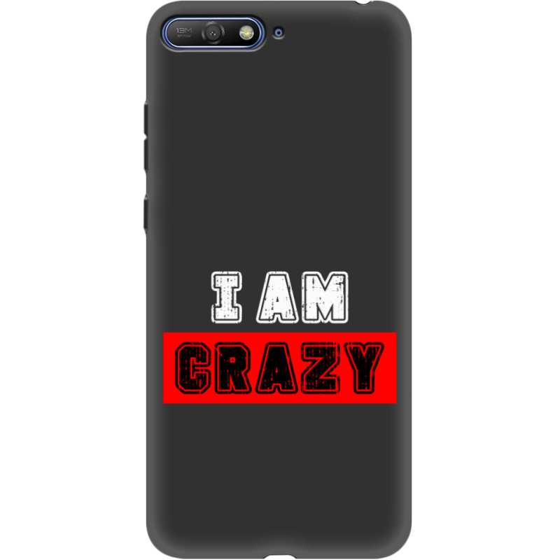 Черный чехол Uprint Huawei Y6 2018 I'm Crazy