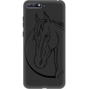 Черный чехол Uprint Huawei Y6 2018 Horse