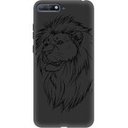 Черный чехол Uprint Huawei Y6 2018 Lion
