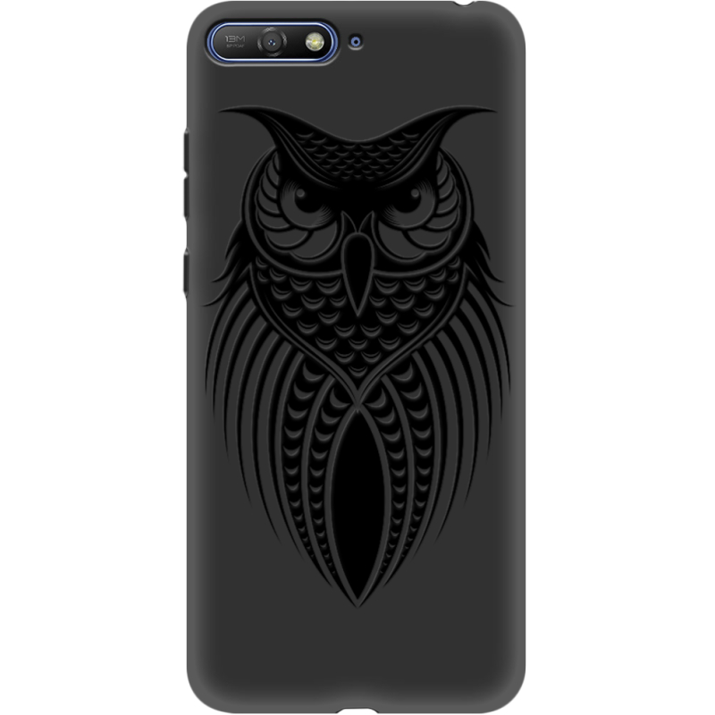 Черный чехол Uprint Huawei Y6 2018 Owl