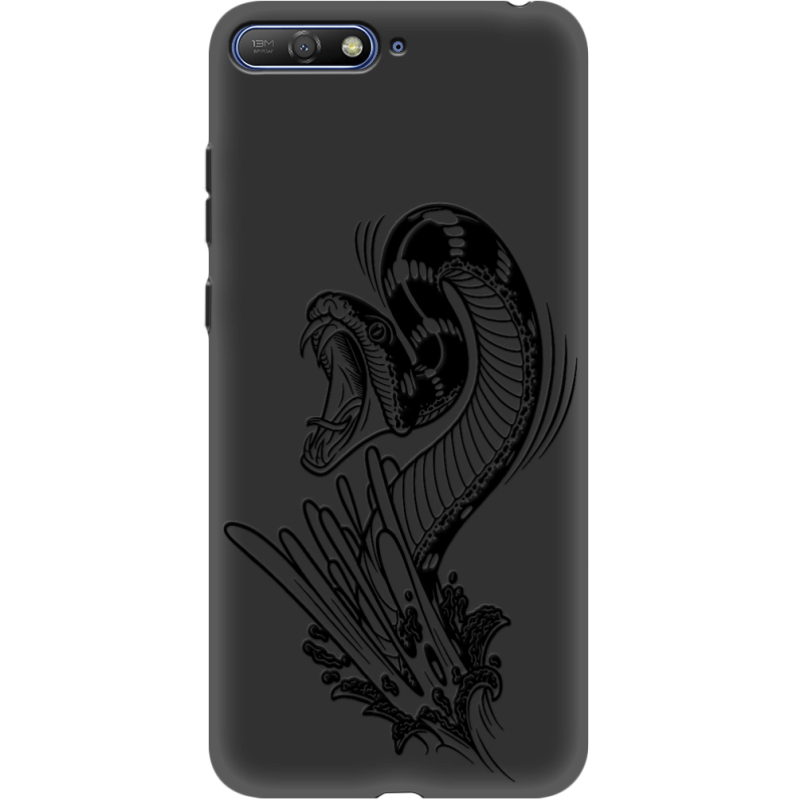 Черный чехол Uprint Huawei Y6 2018 Snake