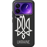 Чорний чохол BoxFace Xiaomi 17 Pro Max Тризуб монограмма ukraine