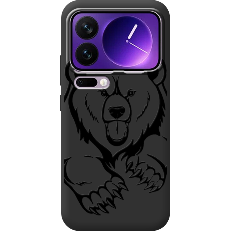 Чорний чохол BoxFace Xiaomi 17 Pro Max Grizzly Bear