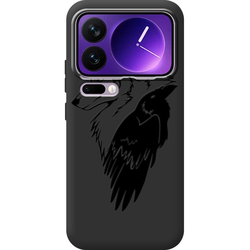 Чорний чохол BoxFace Xiaomi 17 Pro Max Wolf and Raven