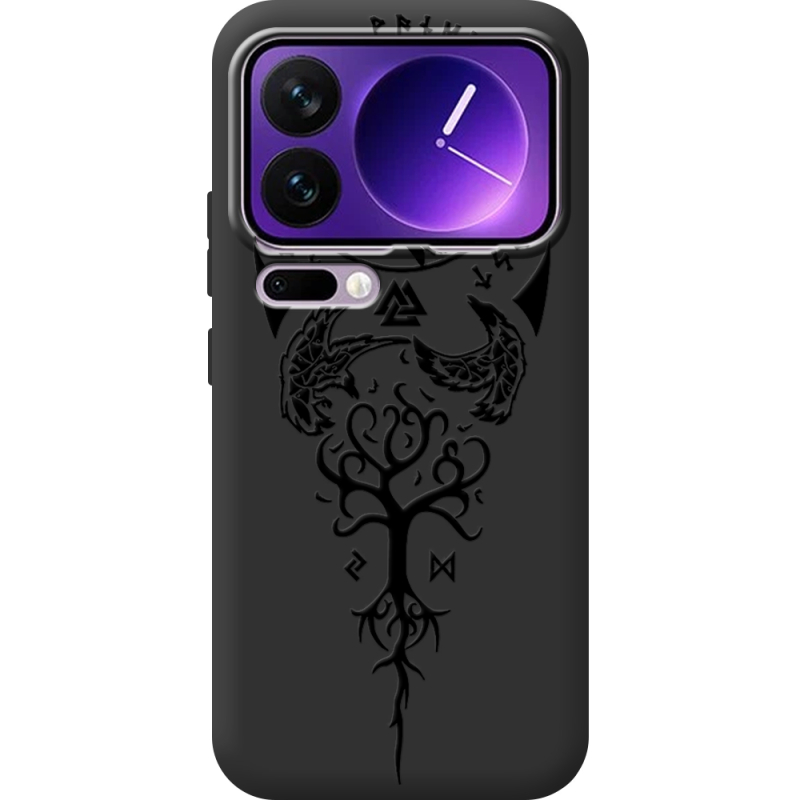 Чорний чохол BoxFace Xiaomi 17 Pro Max Hugin and Munin