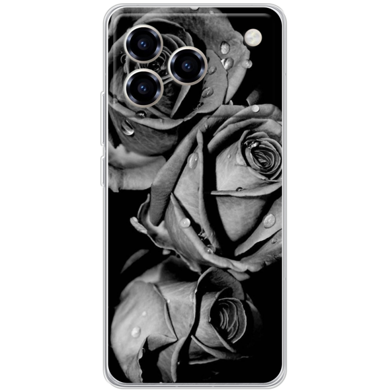 Чохол BoxFace ZTE Blade A76 4G Black and White Roses