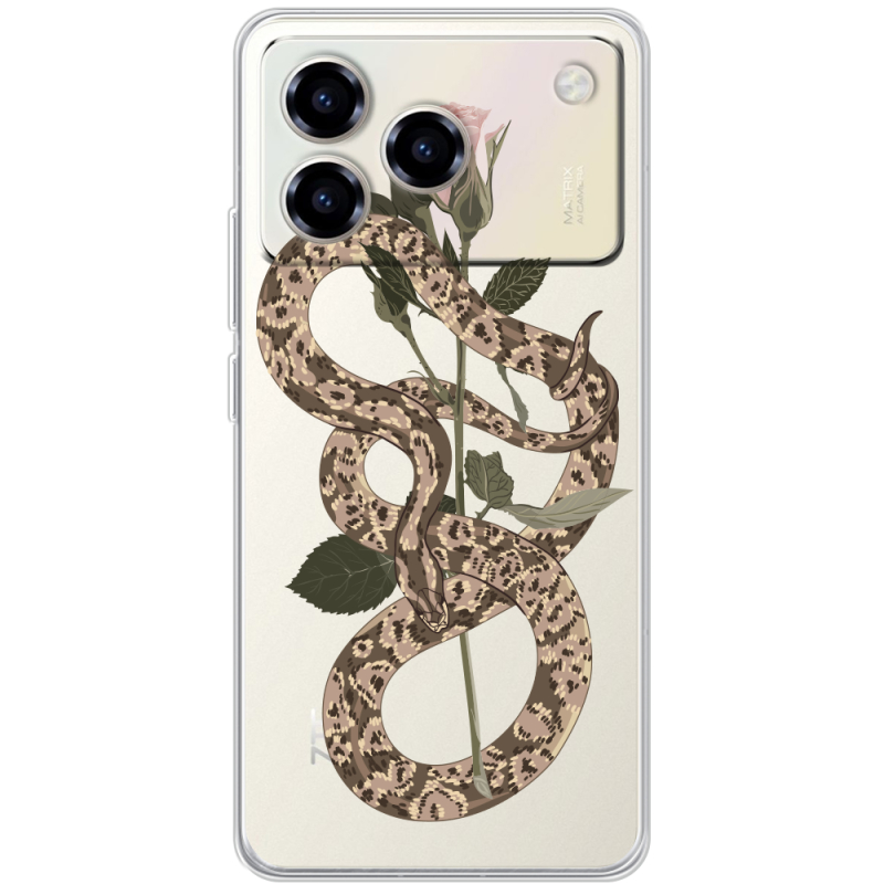 Прозорий чохол BoxFace ZTE Blade A76 4G Glamor Snake