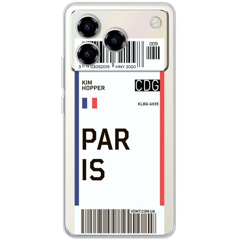 Прозорий чохол BoxFace ZTE Blade A76 4G Ticket Paris