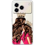 Прозорий чохол BoxFace ZTE Blade A76 4G Queen and Princess