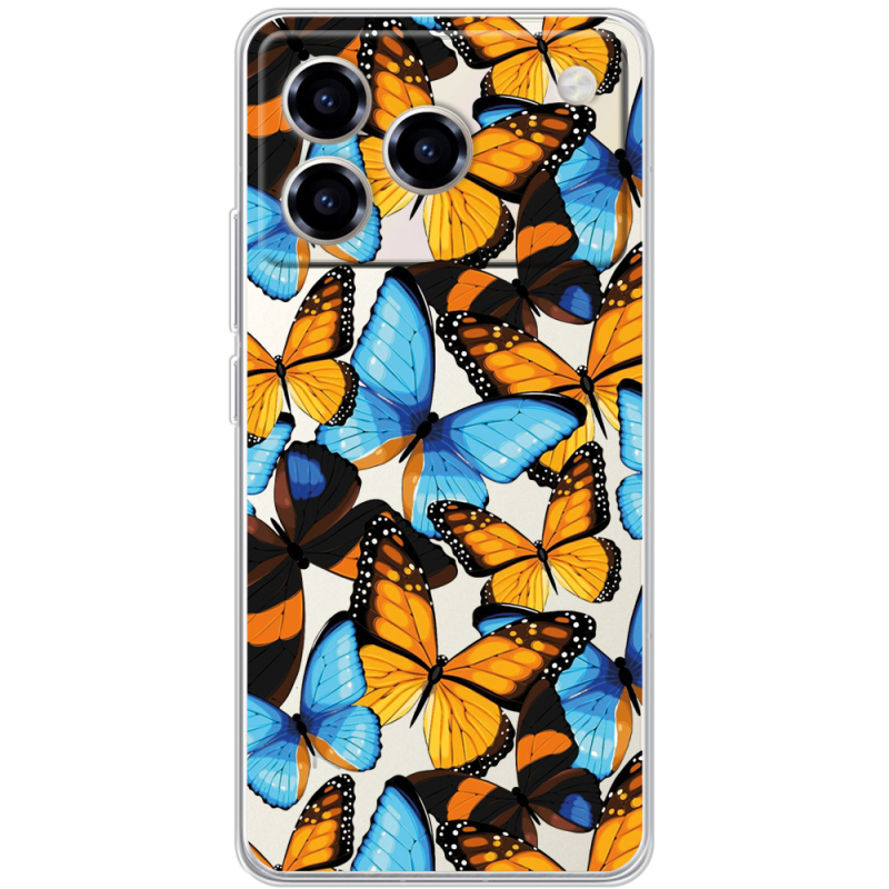 Прозорий чохол BoxFace ZTE Blade A76 4G Butterfly Morpho