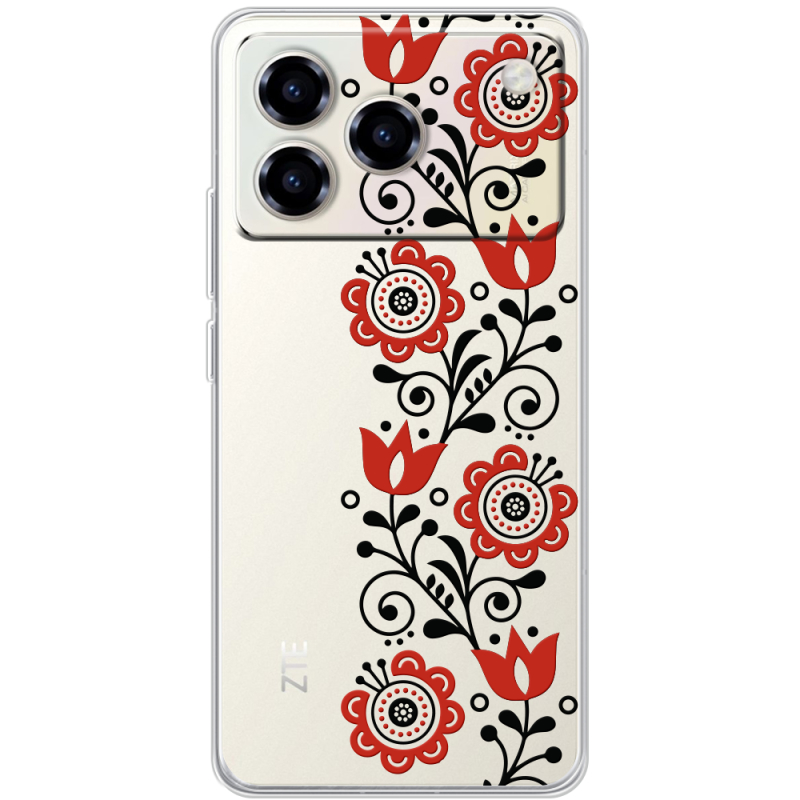 Прозорий чохол BoxFace ZTE Blade A76 4G Ethno Ornament