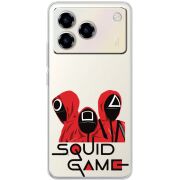 Прозорий чохол BoxFace ZTE Blade A76 4G siquid game люди в красном