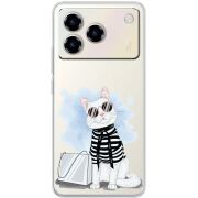 Прозорий чохол BoxFace ZTE Blade A76 4G Cat Style