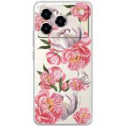 Прозорий чохол BoxFace ZTE Blade A76 4G Peony Watercolor Style