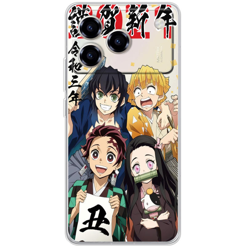 Прозорий чохол BoxFace ZTE Blade A76 4G Незуко та друзі