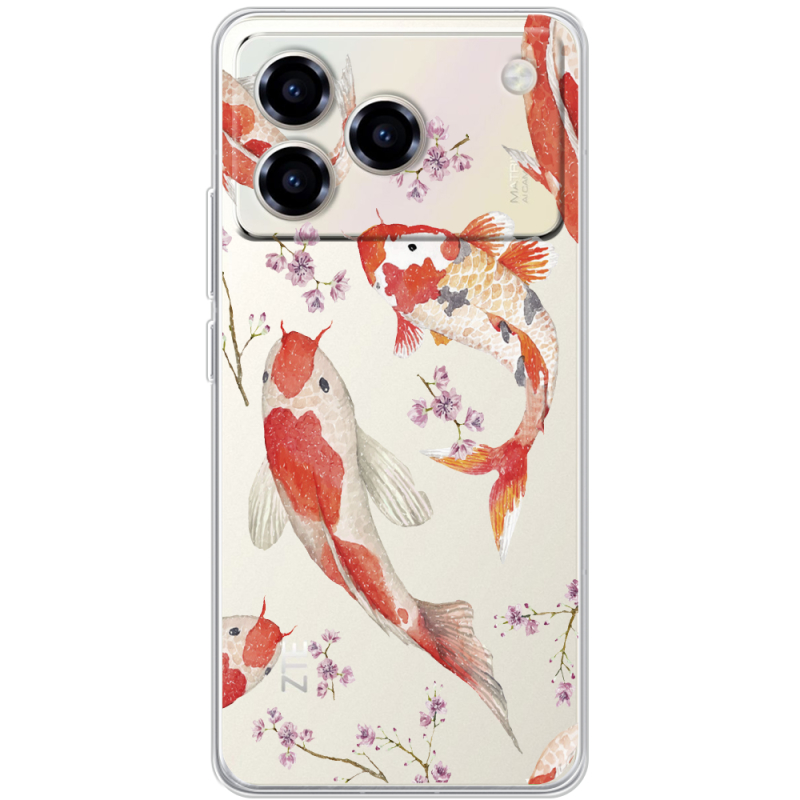 Прозорий чохол BoxFace ZTE Blade A76 4G Japanese Koi Fish