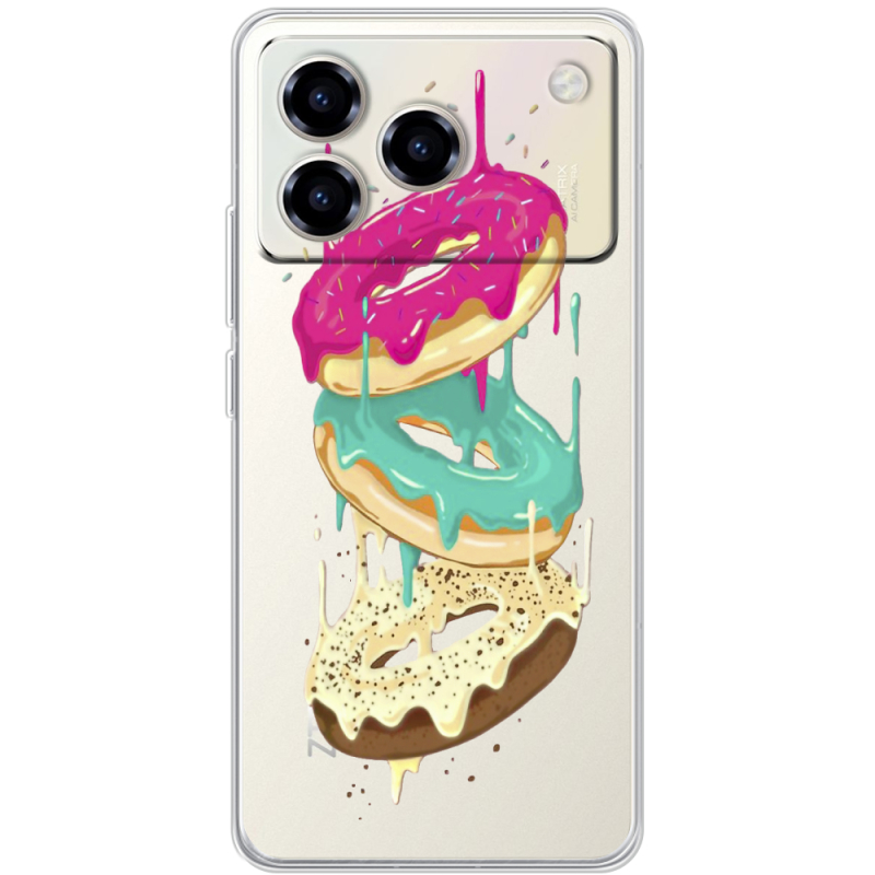 Прозорий чохол BoxFace ZTE Blade A76 4G Donuts