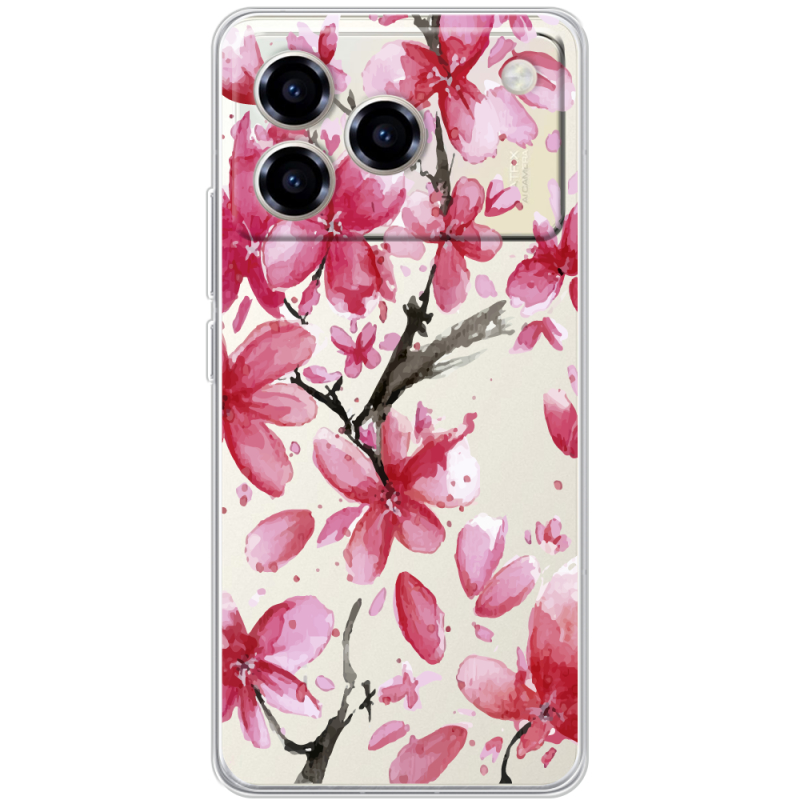 Прозорий чохол BoxFace ZTE Blade A76 4G Pink Magnolia