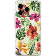 Прозорий чохол BoxFace ZTE Blade A76 4G Tropical Flowers