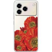 Прозорий чохол BoxFace ZTE Blade A76 4G Red Poppies