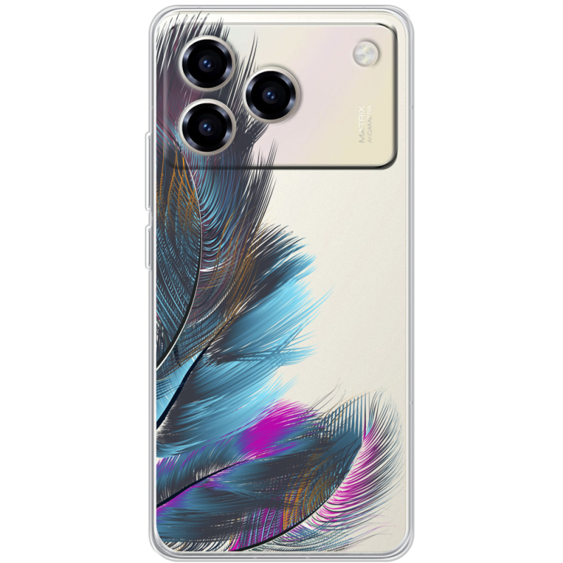 Прозорий чохол BoxFace ZTE Blade A76 4G Feathers