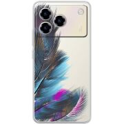Прозорий чохол BoxFace ZTE Blade A76 4G Feathers