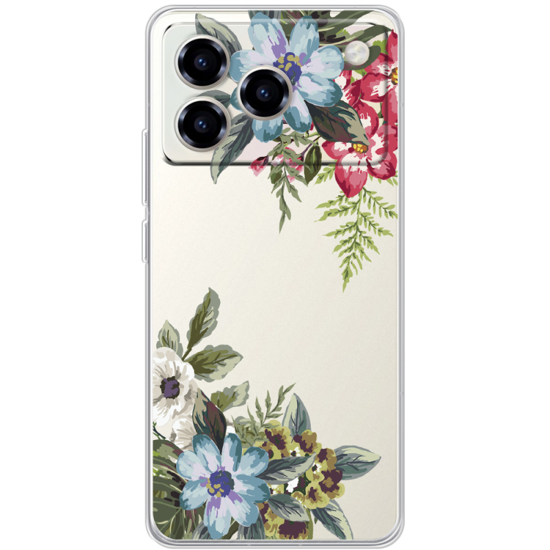 Прозорий чохол BoxFace ZTE Blade A76 4G Floral