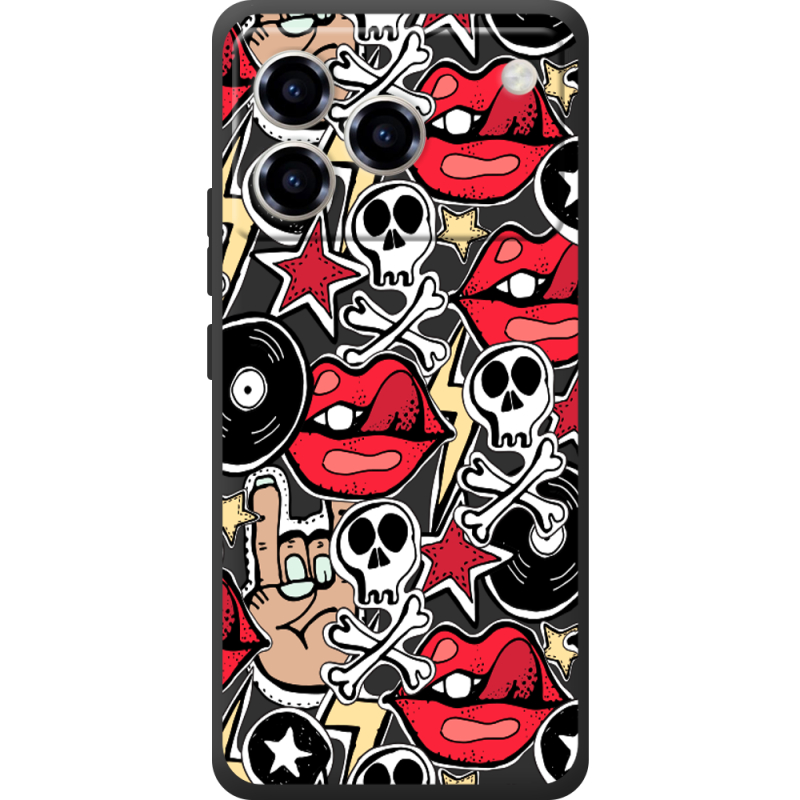 Чорний чохол BoxFace ZTE Blade A76 4G Rock Graffiti