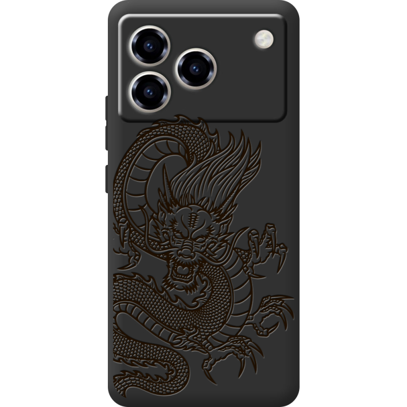 Чорний чохол BoxFace ZTE Blade A76 4G Chinese Dragon