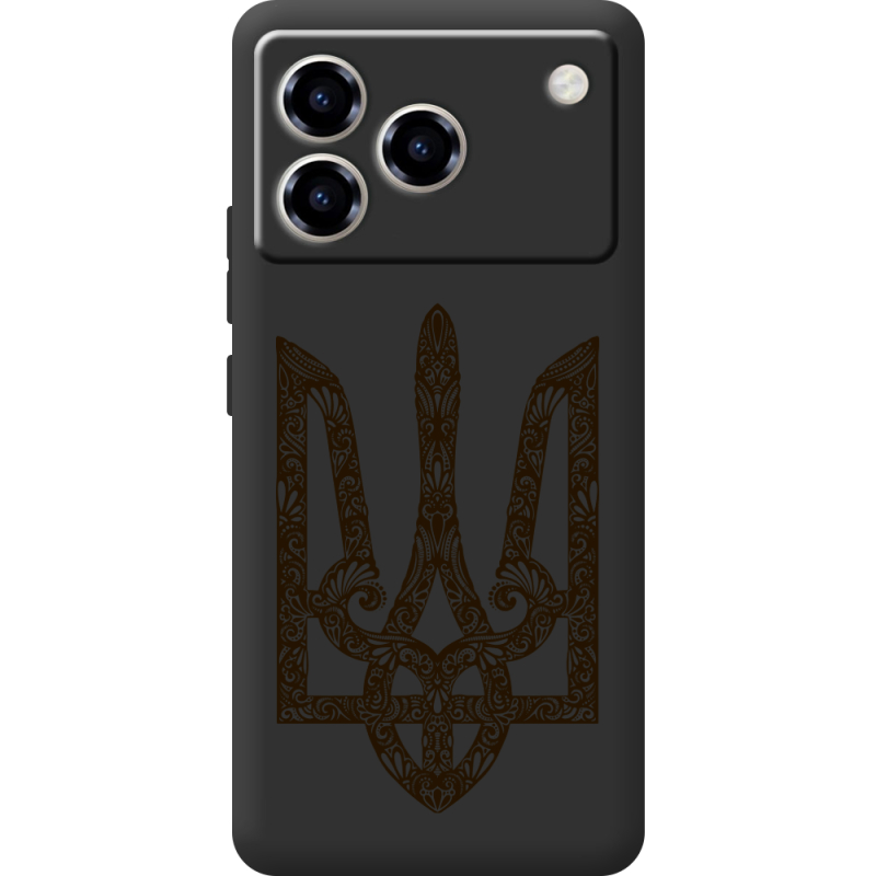 Чорний чохол BoxFace ZTE Blade A76 4G Ukrainian Trident