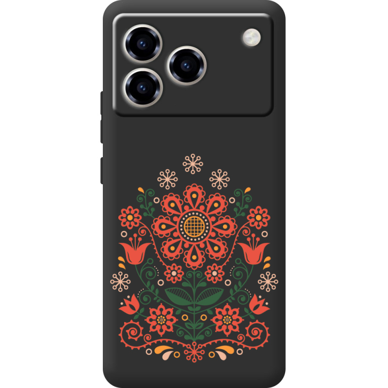 Чорний чохол BoxFace ZTE Blade A76 4G Ukrainian Ornament