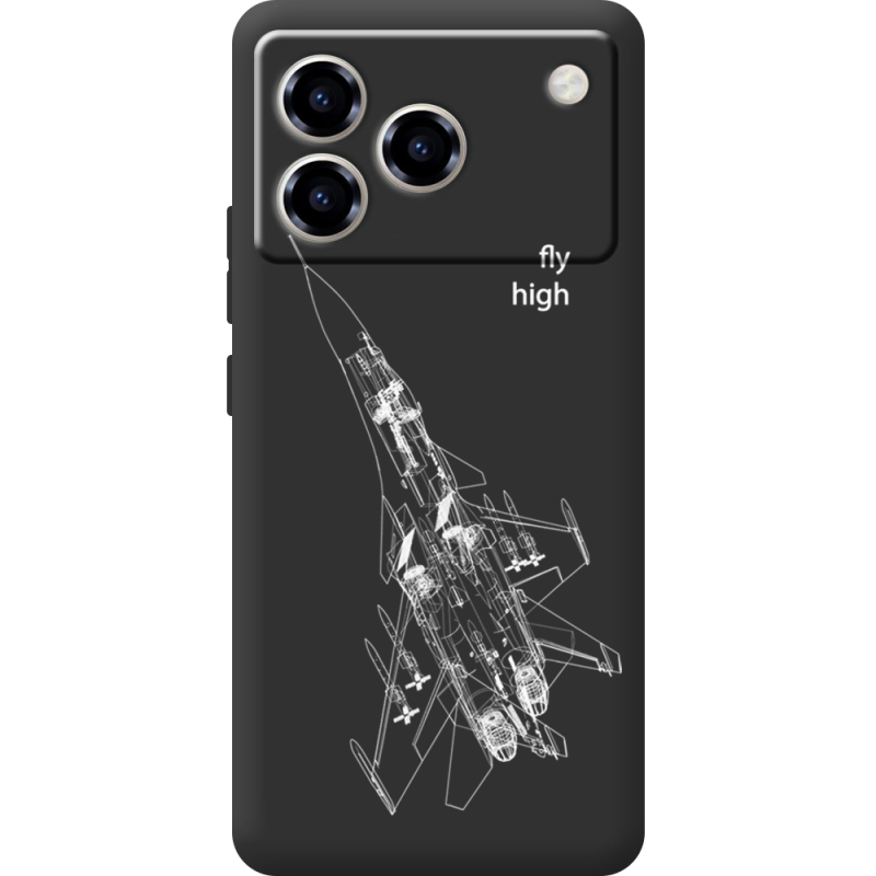 Чорний чохол BoxFace ZTE Blade A76 4G Військовий літак