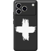 Чорний чохол BoxFace ZTE Blade A76 4G Білий хрест ЗСУ