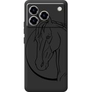 Чорний чохол BoxFace ZTE Blade A76 4G Horse