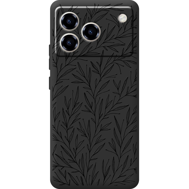 Чорний чохол BoxFace ZTE Blade A76 4G Leaves