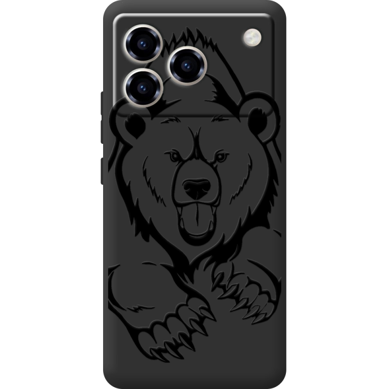 Чорний чохол BoxFace ZTE Blade A76 4G Grizzly Bear