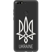Черный чехол Uprint Huawei Y7 Prime 2018 / Honor 7C Pro Тризуб монограмма ukraine