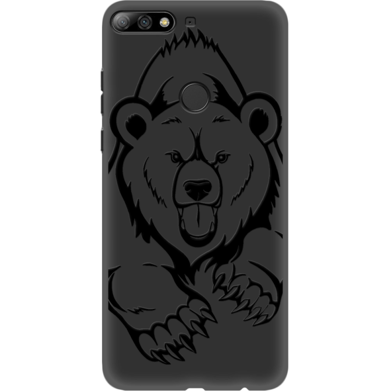 Черный чехол Uprint Huawei Y7 Prime 2018 / Honor 7C Pro Grizzly Bear
