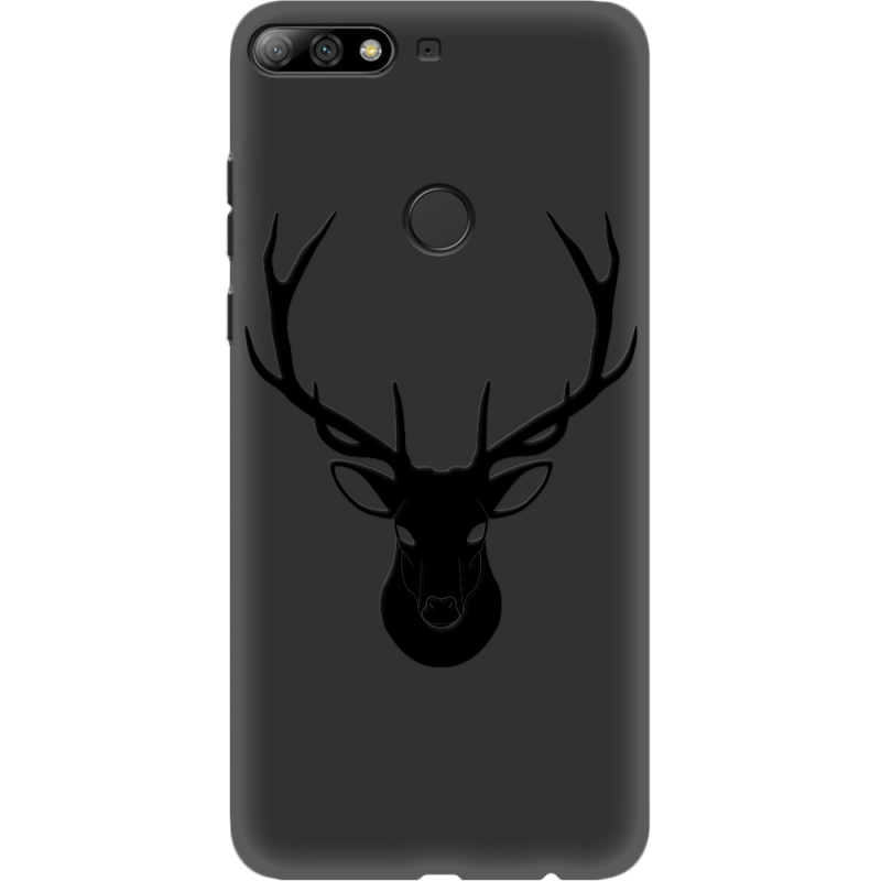Черный чехол Uprint Huawei Y7 Prime 2018 / Honor 7C Pro Deer