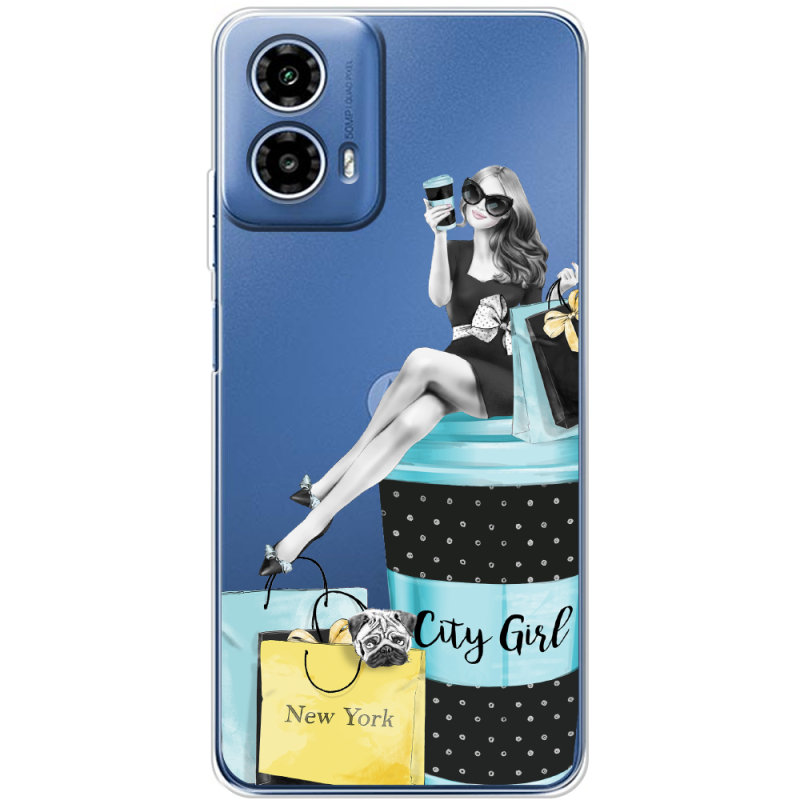 Прозорий чохол BoxFace Motorola Moto G35 City Girl