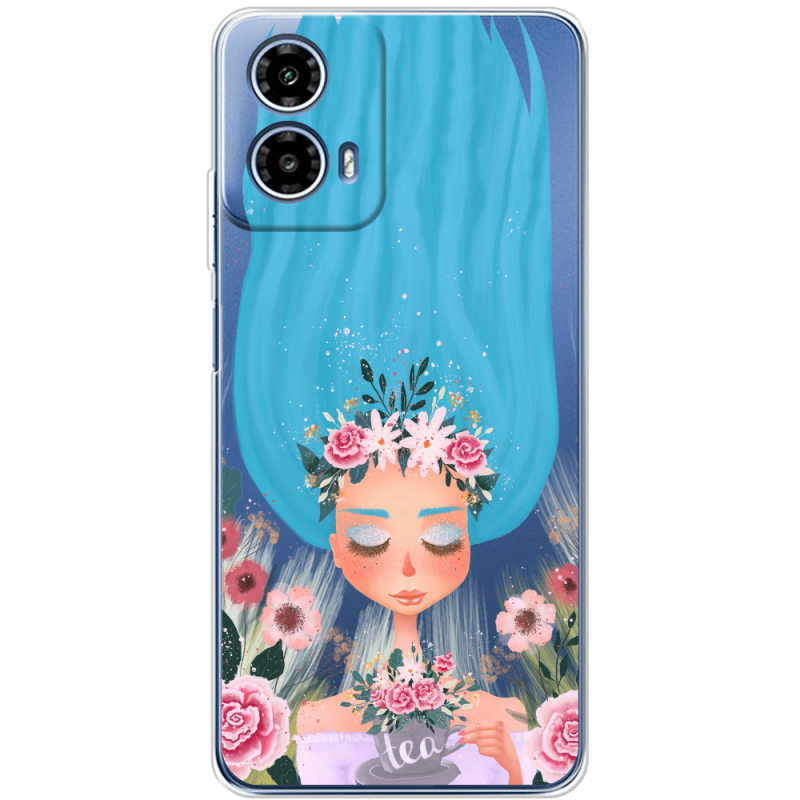 Прозорий чохол BoxFace Motorola Moto G35 Blue Hair